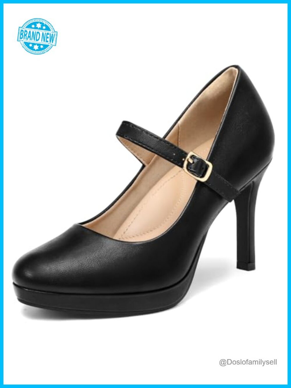 Women's Mary Jane Pumps Closed Toe Round Toe Platform High Heel Dress Shoes